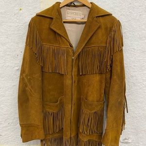 vintage heavy suede rodeo jacket RANCHER by Schott NY sz 36. Fantastic
